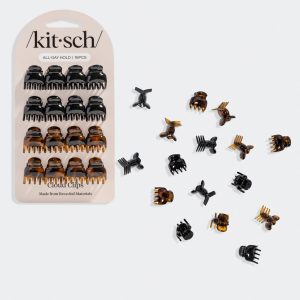 Black & Tort Micro Cloud Clip Set