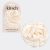 Satin Rosette Flat Cloud Clip in Cream - Medium