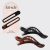 Black & Tort Curved Flat Lay Claw Clips 2pc Set